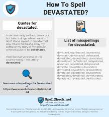 How To Spell Devastated And How To Misspell It Too Spellcheck Net