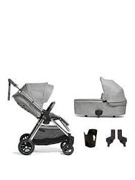 Mamas Papas Flip Xt3 4 Piece Bundle Pushchair Carry Cot Adaptor And Cupholder Skyline Grey Mamas Papas Car Seats Baby Strollers