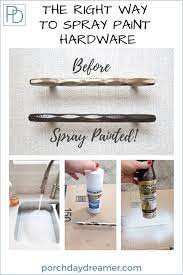 If you can't remove you may need two or three coats of paint to cover your metal filing cabinet but this is better than. Yes You Can Spray Paint Cabinet Hardware In 2020 Spray Paint Cabinets Spray Paint Furniture Painting Metal Cabinets