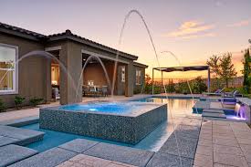 Peaceful Fountains Robert Model Home Pool And Patio Las Vegas Nevada Richmond American Homes Wa Richmond American Homes Pool Houses Richmond American