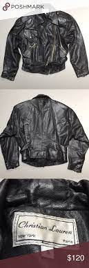 Vintage Christian Lauren Leather Moto Jacket Jackets Leather Moto Jacket Clothes Design