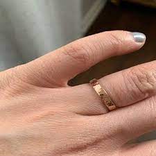 10k Gold Hammered Gold Or Rose Gold Modern Band Ring 3mm X Etsy Gold Band Wedding Ring Rose Gold Ring Simple Wedding Ring Bands
