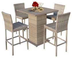 Adirondack, chaise lounge, hammock, ottoman Fairmont Pub Table Set With Barstools 5 Piece Outdoor Wicker Patio Furniture Tropical Outdoor Pub And Bistro Sets By Design Furnishings Fairmont Pub Withback 4 Houzz