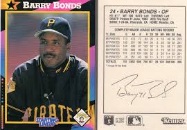 The manager cards contain a team checklist on back. Barry Bonds Price List Supercollector Catalog