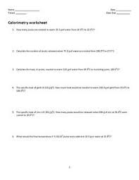 Some of the worksheets for this concept are calorimetry problems, calorimetry practice problems answers. Calorimetry Lesson Plans Worksheets Lesson Planet
