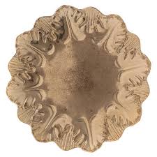 Para las siguientes decoraciones de caramelo, los accesorios necesarios son hojas de papel vegetal, se. Platillo Portacirio Decoraciones Hoja Laton Dorado Venta Online En Holyart
