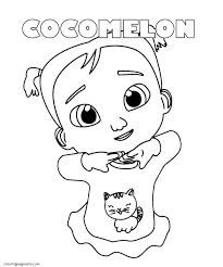 Invitation, tag, labels, and party ribbon. Cocomelon Cece Coloring Pages Cocomelon Coloring Pages Coloring Pages For Kids And Adults