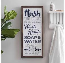 Bathroom Rules Typography Wall Plaque Kirklands Boys Bathroom Decor Kid Bathroom Decor Kids Bathroom Wall