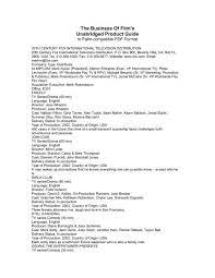 The Business Of Film S Unabridged Product Guide