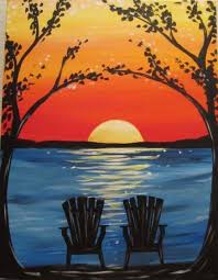 Beach sunset painting beach art sunset paintings ocean beach beautiful sunset painting drawing painting lessons silhouette painting belles images forwards fluorescent neon ocean beach sunset painting by kaybubblesart. Painting Sunset Beach Canvases 60 Ideas For 2019 Sunset Painting Beach Sunset Painting Drawing Sunset