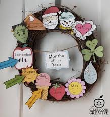 month of the year chart as interactive wreath from