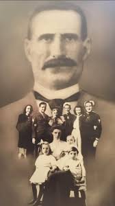 Family heirloom composite photographs of Irish-American family