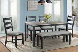 Continue to 3 of 18 below. Martin Dining Table 4 Chairs Bench In Gray Mor Furniture