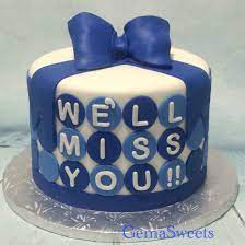 These parties convey a general message that the individual or people leaving will be missed and remembered; We Ll Miss You Cake By Gema Sweets Teacher Cakes Farewell Cake Cake