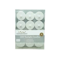 Way to Celebrate Flameless LED Tealights, White, Set of 12 - Walmart.com