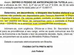 Fundo eleitoral ficou em r$ 2 bilhões Juiz Bloqueia Fundo Eleitoral E Partidario E Poe Dinheiro A Disposicao Do Combate Ao Coronavirus