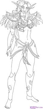 How To Draw A Night Elf From World Of Warcraft Step 6 1 000000005610 5 Jpg 653 1620 Mandala Coloring Books World Of Warcraft Coloring Books