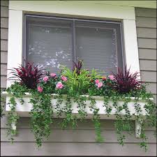 Artificial flowers in pots for outside. Filling Window Boxes With Artificial Outdoor Plants Artificial Plants And Trees