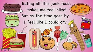 The truth is, many of us get too many calories and not enough nutrients from fast food, candy, prepackaged goods and sodas. Healthy Food Vs Junk Food Sweet Song Listen Learn And Enjoy Healthy Foods Youtube