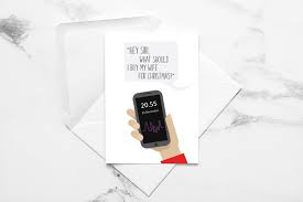 Funny Siri Christmas Card What Should I Buy My Wife For Etsy Christmas Cards Cards Card Reading