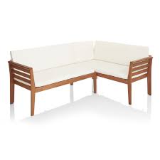 Wilko Fsc Wooden Garden Corner Lounger Wilko