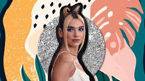 She walked the 2021 red carpet in person from the staples center in los angeles and performed levitating in a pink dress. Dua Lipa S Leaf Dress By Dion Lee Looked Like An S M Monstera Plant Stylecaster