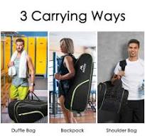 MATEIN Tennis Bag 6 Rackets, Extra Large Protective Convertible Racquet Bag  with Shoes Compartment for Men Women