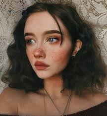 Young beautiful woman with red hair and freckles against the background of nature. Girl With Curly Brown Hair And Freckles Novocom Top
