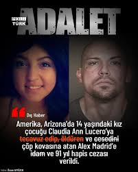 ◾️Amerika'da 12 yıl önce te***** edilip, ö**ürülen ve çöp kovasına atılan  14 yaşındaki Claudia Ann Lucero davasının peşini bırakmayıp, çabalayan ve  k*tilin id*m ve 91 yıl ceza almasını sağlayan Maricopa Bölge Savcısı