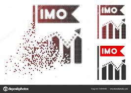 Dissolving Dotted Halftone Imo Chart Trend Icon Stock