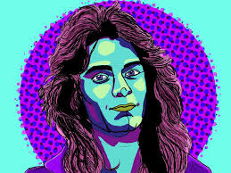 Portrait of Eddie Van Halen drawn by 14-year-old daughter