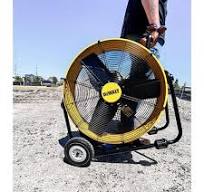 DEWALT 24 in. Heavy-Duty Drum Fan with Extra Long 12 ft. Power Cord and  Stepless Speed Control DXF-2490