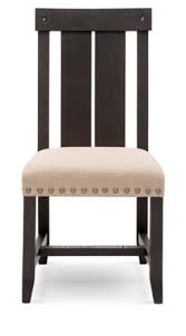 Yosemite Slat Back Side Chair Combines A Rustic Black Lacquer Finish With Cream Colored Fabric Upholstery Rowe Furniture Side Chairs Upholstered Side Chair