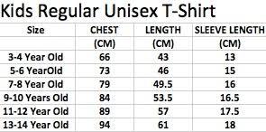 Toddler T Shirt Size Chart Youth Clothes Size Chart Youth