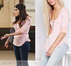 Baby Daddy Season 5 Episode 12 Sam S Pink Ribbed Henley Shop Your Tv