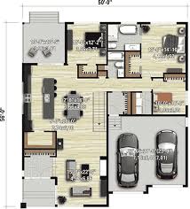 Plan 80913pm Modern 3 Bed House Plan With 2 Car Garage House Plans Floor Plans Garage House Plans