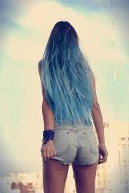 Girl Hair Blue Style Tumblr Blue Ombre Hair Dipped Hair Hair Styles