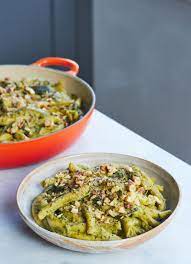 Roasted Courgette Pesto Pasta Recipe Deliciously Ella In 2021 Pesto Pasta Recipes Pesto Pasta Pasta Recipes