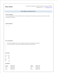 When to write a two page resume and get the manager on the phone. 1 Page Blank Resume Templates At Allbusinesstemplates Com