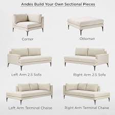 Modular Andes Sectional Corner Sofa Design Sofa Seat Cushions Upholstered Furniture