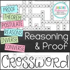 Geometry Chapter 2 Vocabulary Crossword Reasoning Proof Geometry Worksheets Student Skills Vocabulary