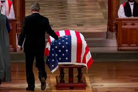 Bush died friday at the age of 94. George H W Bush Saluted With Praise Humor Cannons At Capital Farewell