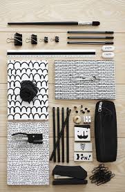 Black And White Office Supplies Black White Office Supplies Diy School Supplies School Diy School Supplies