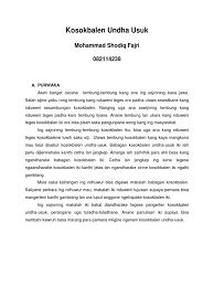 Kosok Balen Undha Usuk