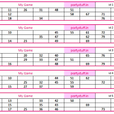 Bingo Card Generator Excel 1 90 Tambola Ticket Excel Tool In 2020 Ticket Generator Ticket Excel