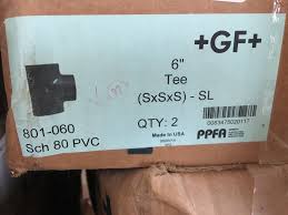 801-060 +GF+ Schedule Sch 80 6-inch 6 PVC Tee SxSxS | eBay