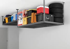 Newage Products 401514 Feet By 8 Feet Ceiling Mount Garage Storage Rack Gray Ceiling Storage Ceiling Storage Rack Overhead Garage Storage