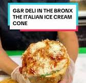 Italian Ice Cream Cone with Meatballs at G&R Deli