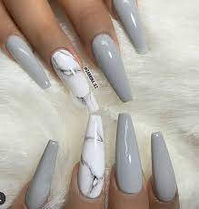 This Cloudy Grey Set Is Everything Follow Hair Nails And Style We Have Some Of The Best Pictures Https Marble Acrylic Nails Best Acrylic Nails Acrylic Nails