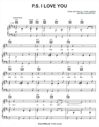 Maybe you would like to learn more about one of these? P S I Love You Sheet Music Beatles Sheetmusic Free Com